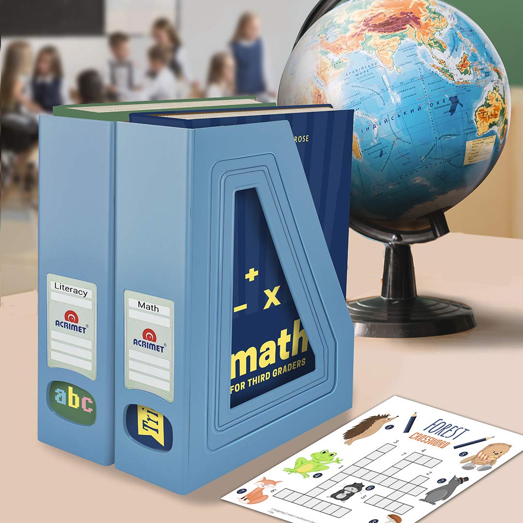 Acrimet Portariviste, Supporto Durevole, Organizzatore Salvaspazio (Plastica) (Blu) (2 pezzi)