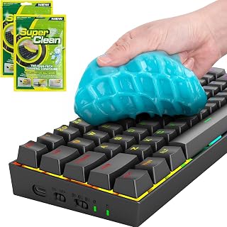 ULTRICS Keyboard Cleaner (2pcs) Dust Cleaning Gel Dirt Remover Set for PC Laptop Car Interior Ventilation Openings Dashboard Camera Remote Control