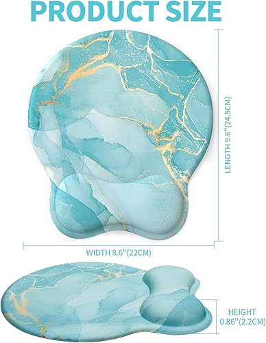 Miniatura 7 de Alfombrilla de mouse con soporte de muñeca, ergonómica de gel con reposamuñecas, cómoda alfombrilla de mouse para computadora portátil, alfombrilla