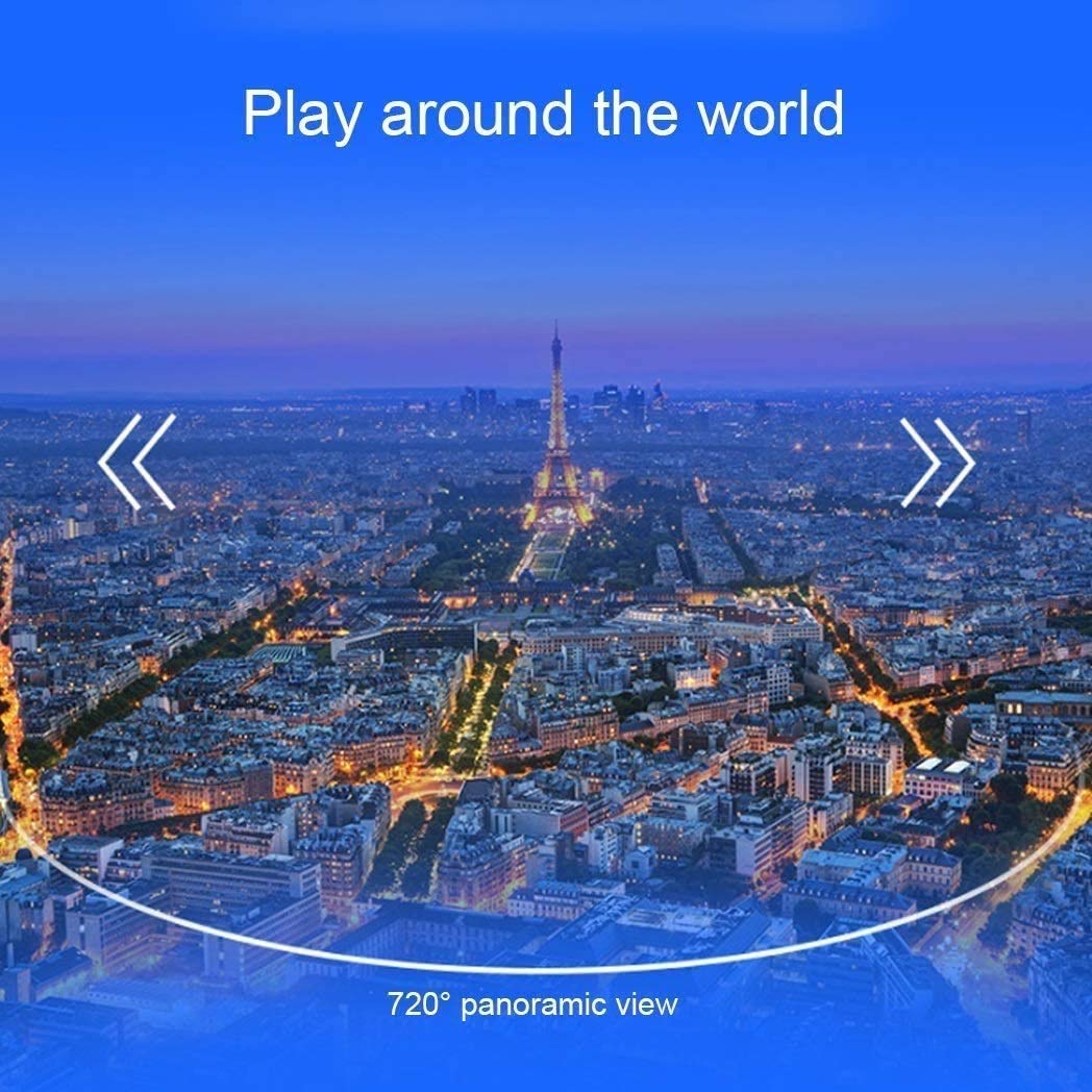 VR Realidad virtual auricular VR 3D Luz azul de gafas HD Lente VR Set incluido incluido de las gafas de realidad virtual 3D, controlador, ajustable VR Gafas - Compatible con iOS y Android con Ga