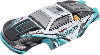 Drfeify RC Car Body Shell, PVC High Impact Car Body Shell Frame Remote Control Car Body Shell for SCY 16101PRO 1/16 RC Cars (Cyan)