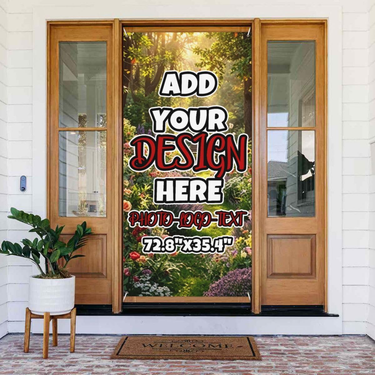 Custom Door Cover Banner Personalized Porch Sign