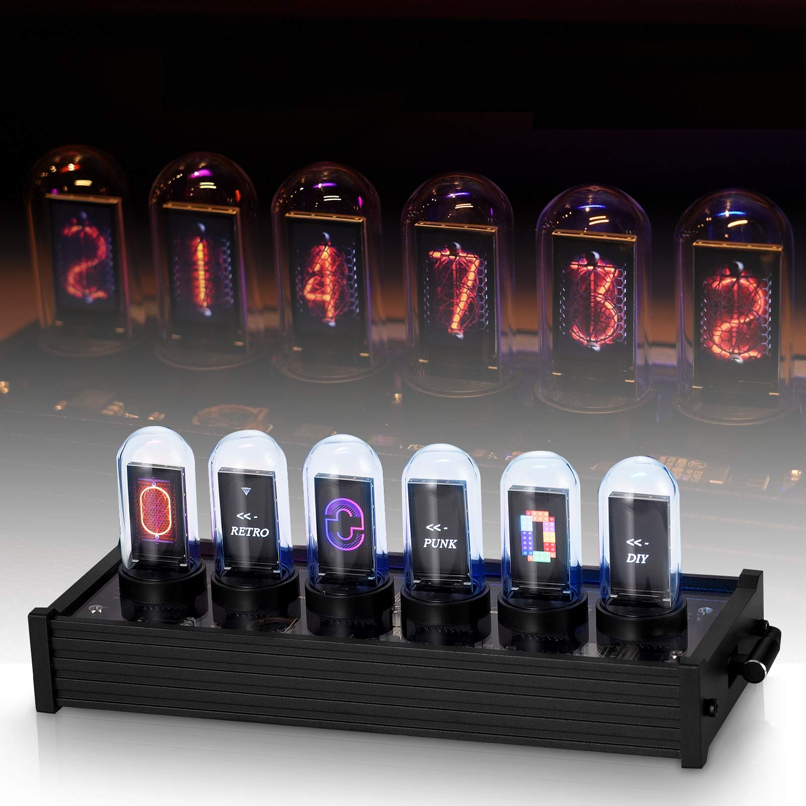 Tzutogether Tube Clock Led Nixie Clock With Diy Customized Background ...