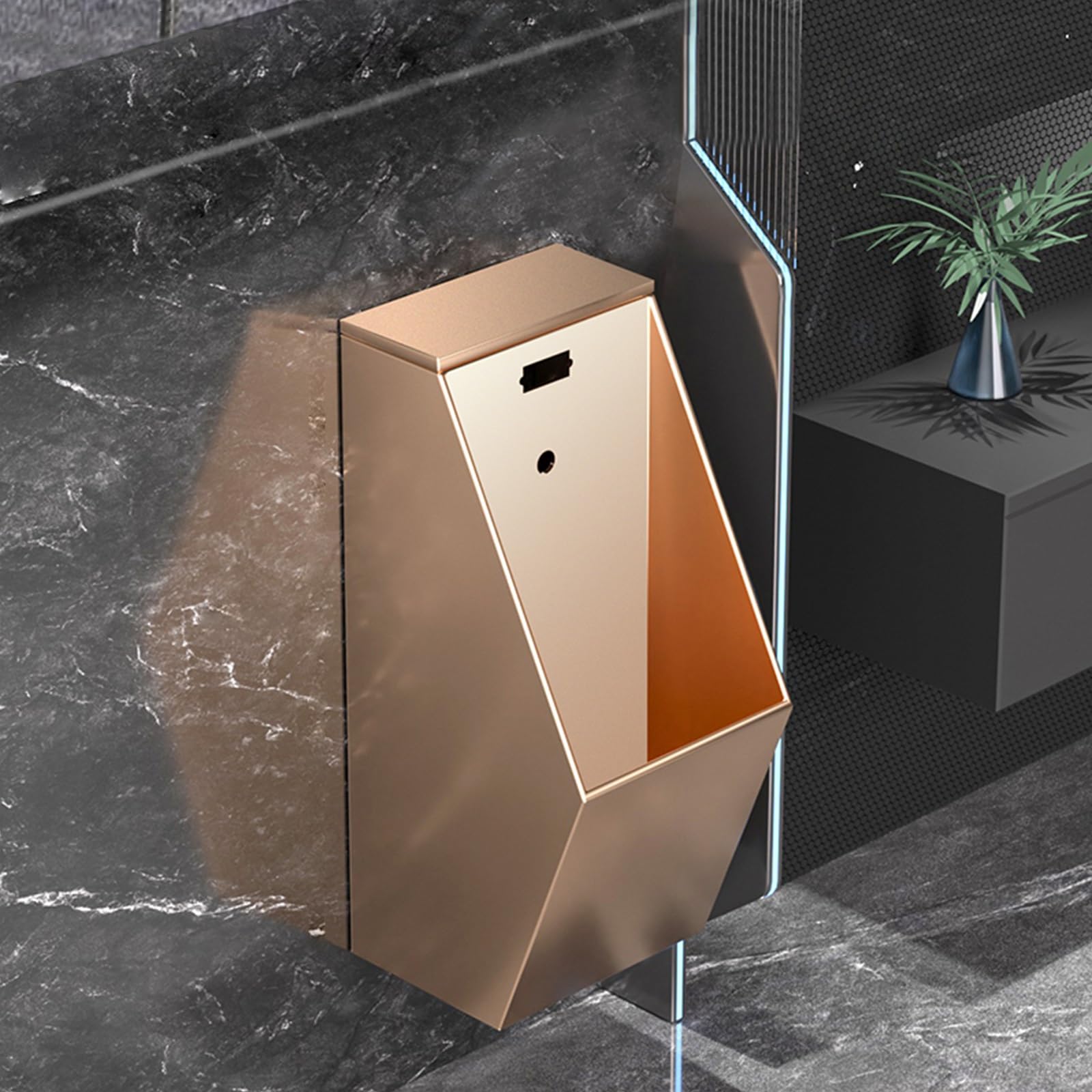 GTHTUHFD Automatic Sensor Urinal,304 Stainless Steel Urinals,Wall Mounted Sensor Urinal,Family Bathroom Toilet,Commercial Washout Urinal For Men,
