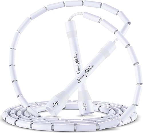 Miniatura 7 de Honor Athletics Cuerda de saltar con cuentas 2.0, ajustable con asas irrompibles y cuentas inastillables para un entrenamiento mejorado de fitness