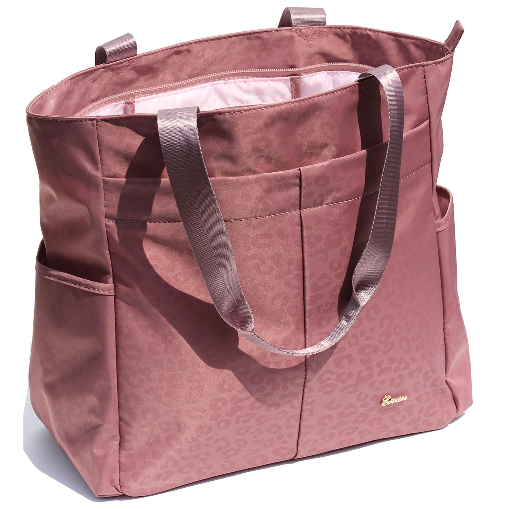 ESVAN Original Floral Tote Bag Large Shoulder Bag with Multi Pockets for Gym Travel Beach Daily Bags, A3, Fashion