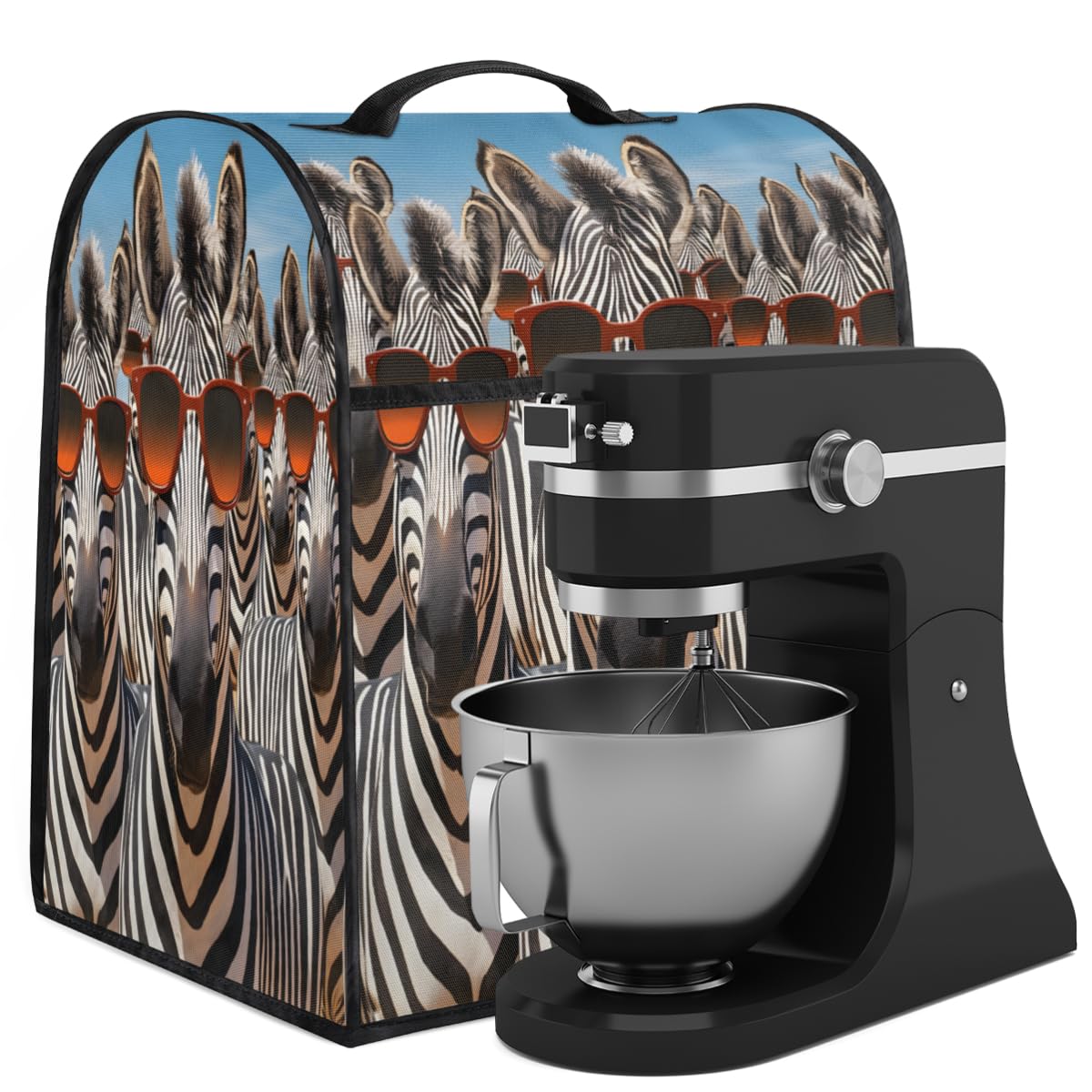 Coffee Maker Cover Interesting Animal Zebra Kitchen Appliance Covers Small Appliance Covers Blender Cover Juicer Cover Dust Covers for Kitchen Appliances with Top Handle and Pockets,Washable,B713