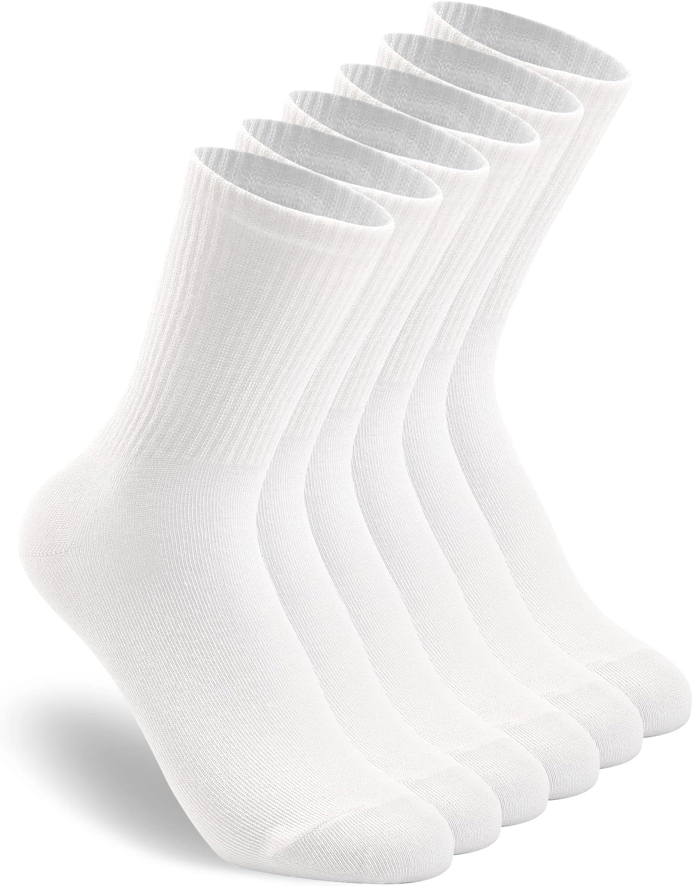 3-6 Pack Womens Crew Lightweight Thin Casual Calf Socks Size 6-11