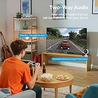 Vista 6 de Cámara de seguridad interior 2K 3MP, monitor de mascotas y bebés Cámara WiFi con detección de movimiento y sonido, alerta en tiempo real, audio