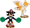 Akedo Sonic the Hedgehog Versus Pack with Tails and Shadow, Mini Collectable Battling Action Warriors, 2.25 Inches tall, Contains 2 Battle Controllers