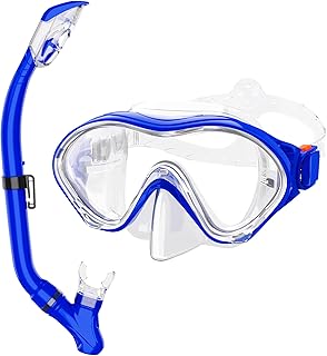Snorkeling Gear for Kids with Foldable Silicone Full Dry Snorkel, Kids S...