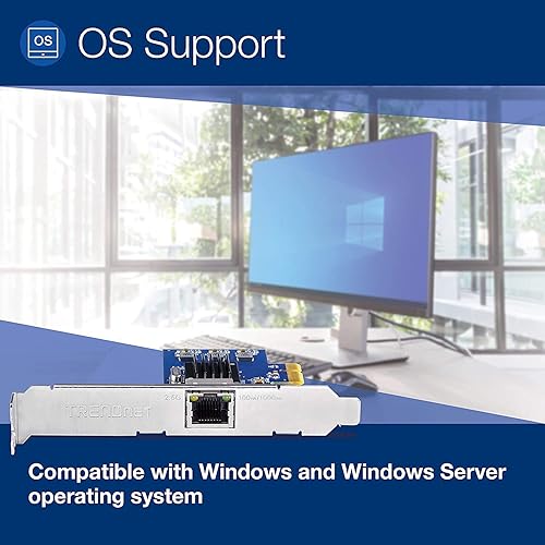 Miniatura 8 de TRENDnet Adaptador de red PCIe 2.5GBase-T, TEG-25GECTX, convierte una ranura PCIe 2.0 o posterior en un puerto Ethernet 2.5G, etiquetado VLAN