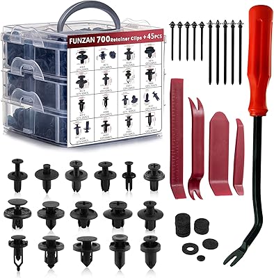 Car Retainer Clips Fastener Clips for Car Bumper Clips Plastic Rivets Assortment 745PCS Nylon Fender Clips with 5PCS Remov...