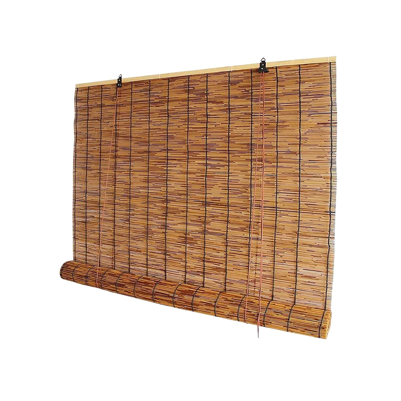 Stores enroulables en bambou naturel pour extérieur, porche, terrasse et intérieur, sans fil, rideaux romains en bambou de 40 à 160 cm (130 x 250 cm)