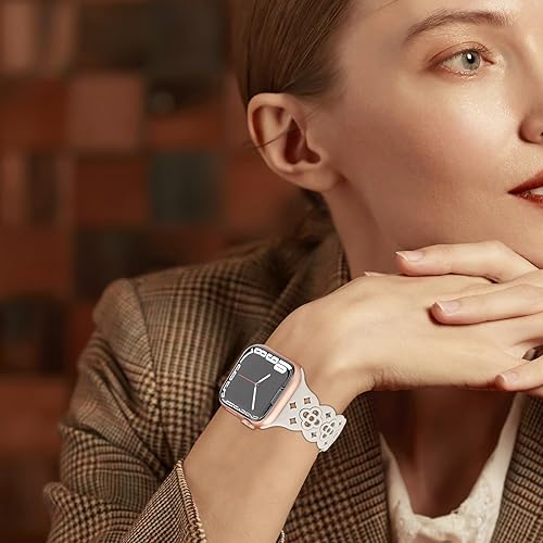 Miniatura 7 de Paquete de 6 correas de silicona de encaje para Apple Watch de 1.496 pulgadas, 1.575 pulgadas, 1.614 pulgadas, 1.732 pulgadas, 1.654 pulgadas, 1.772