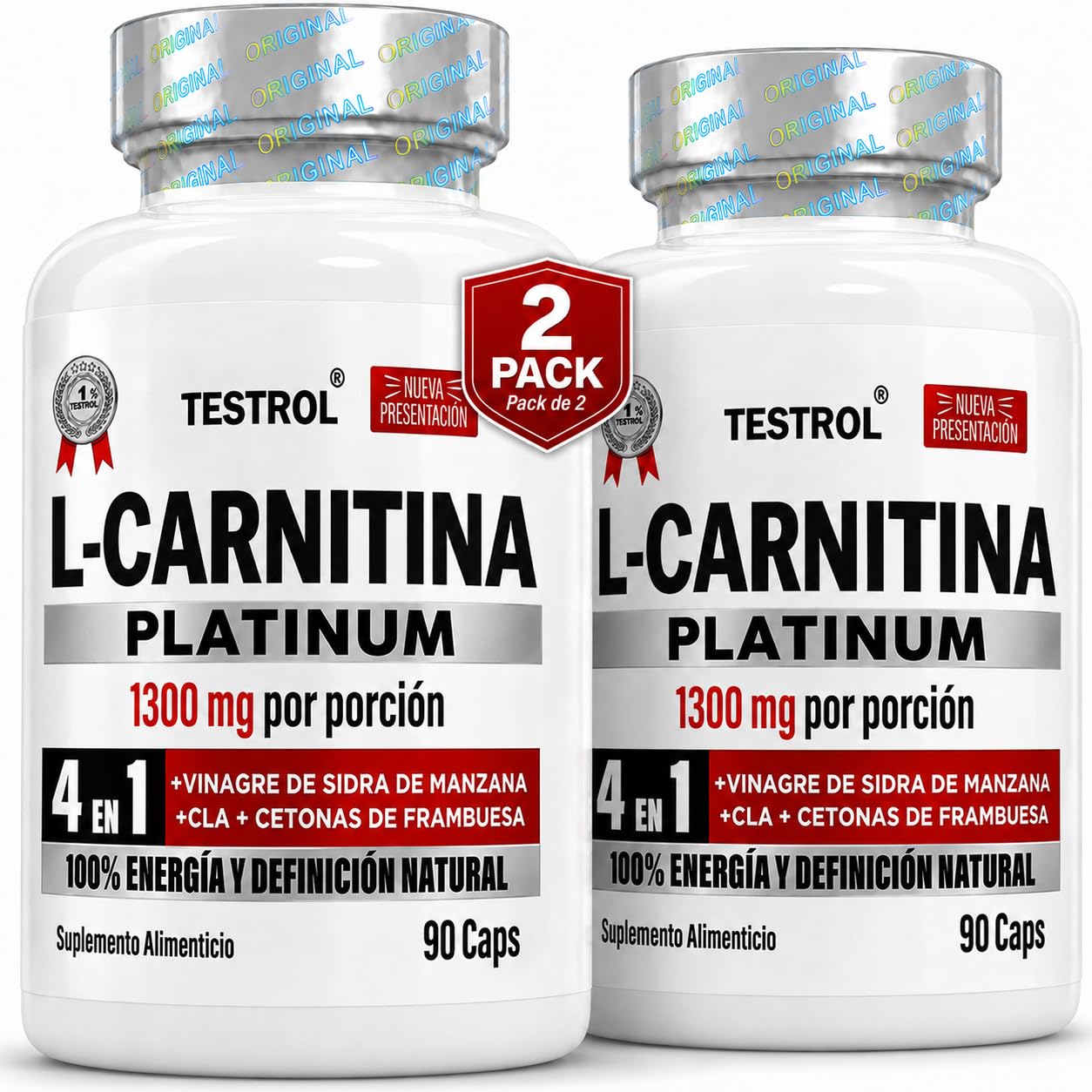 L Carnitina, Platinum 1300mg por Porción | 4 en 1
