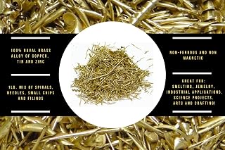 1-lb Unique Naval Brass Shavings Filings Turnings Chips Science Orgone Art