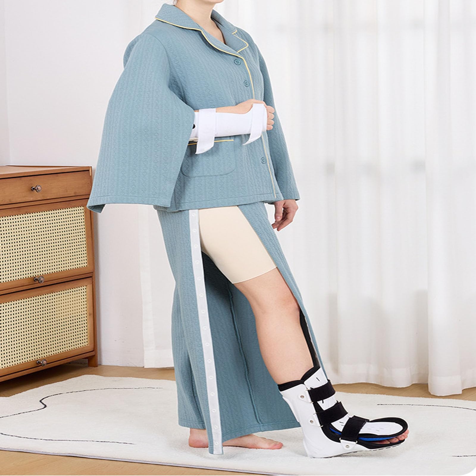 Kleidung Für Bettlägerige Patienten, Leichtes An- Und Ausziehen Für Akupunktur Und Physiotherapie Oder Als Hauskleidung Warme Für Seniorinnen Im Herbst Und Winter B(Suits,L