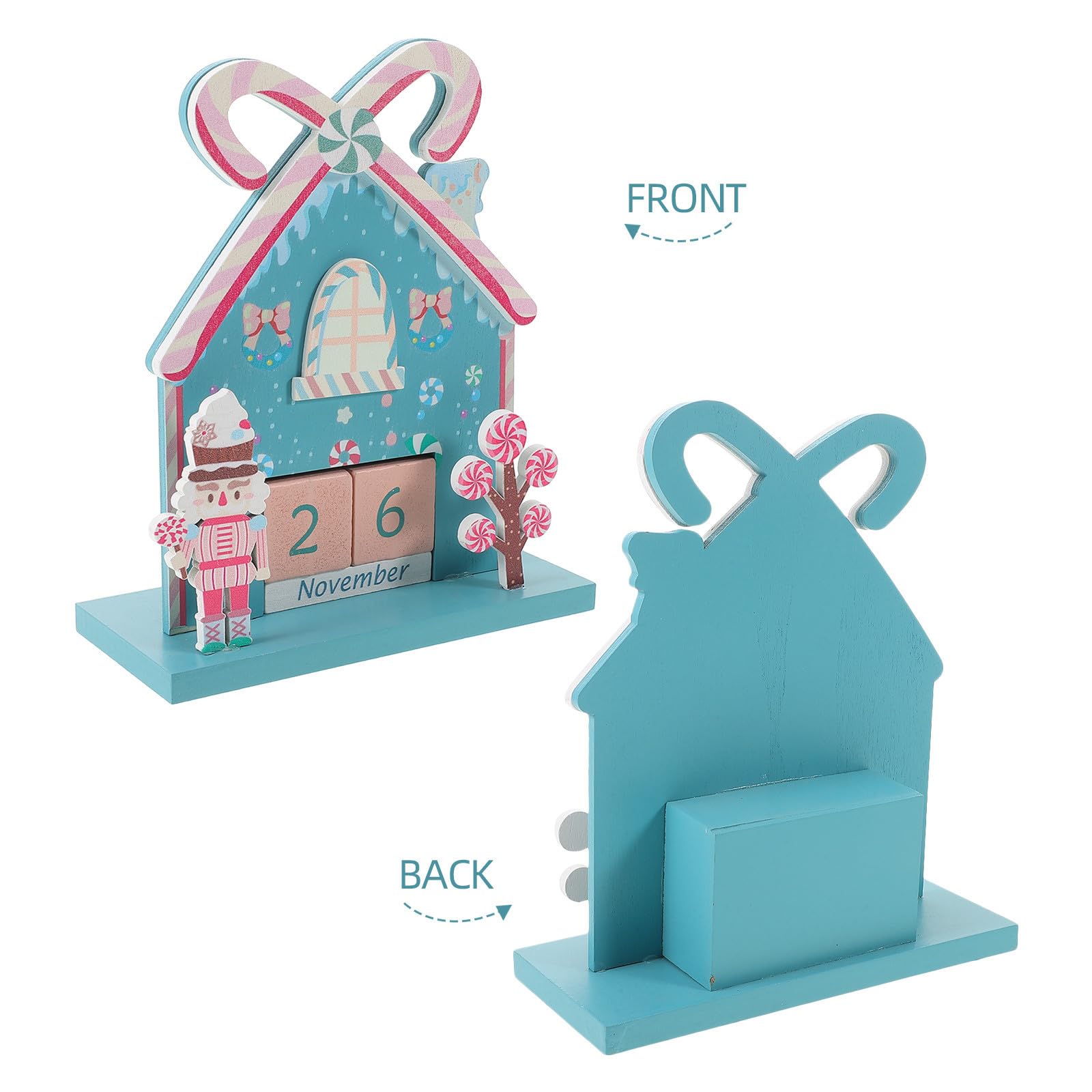 3 Sets Ästhetischer Holz Tischkalender für Büro und Weihnachten,