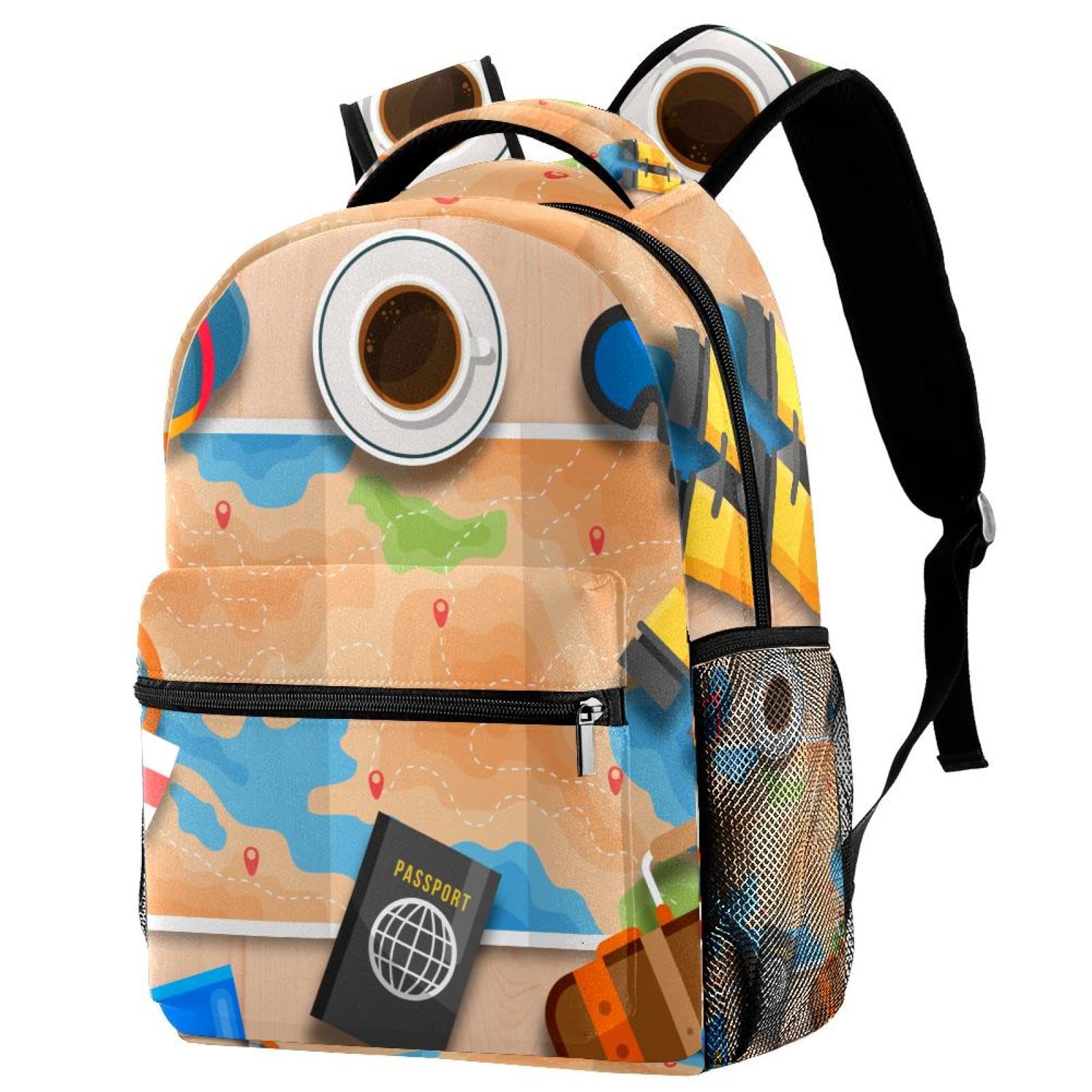 Zaino scolastico di grande capacità, borsa per libri estivi, articoli da viaggio, zaino per computer portatile, impermeabile, per adolescenti, ragazze, ragazzi, adatto per notebook da 15,6