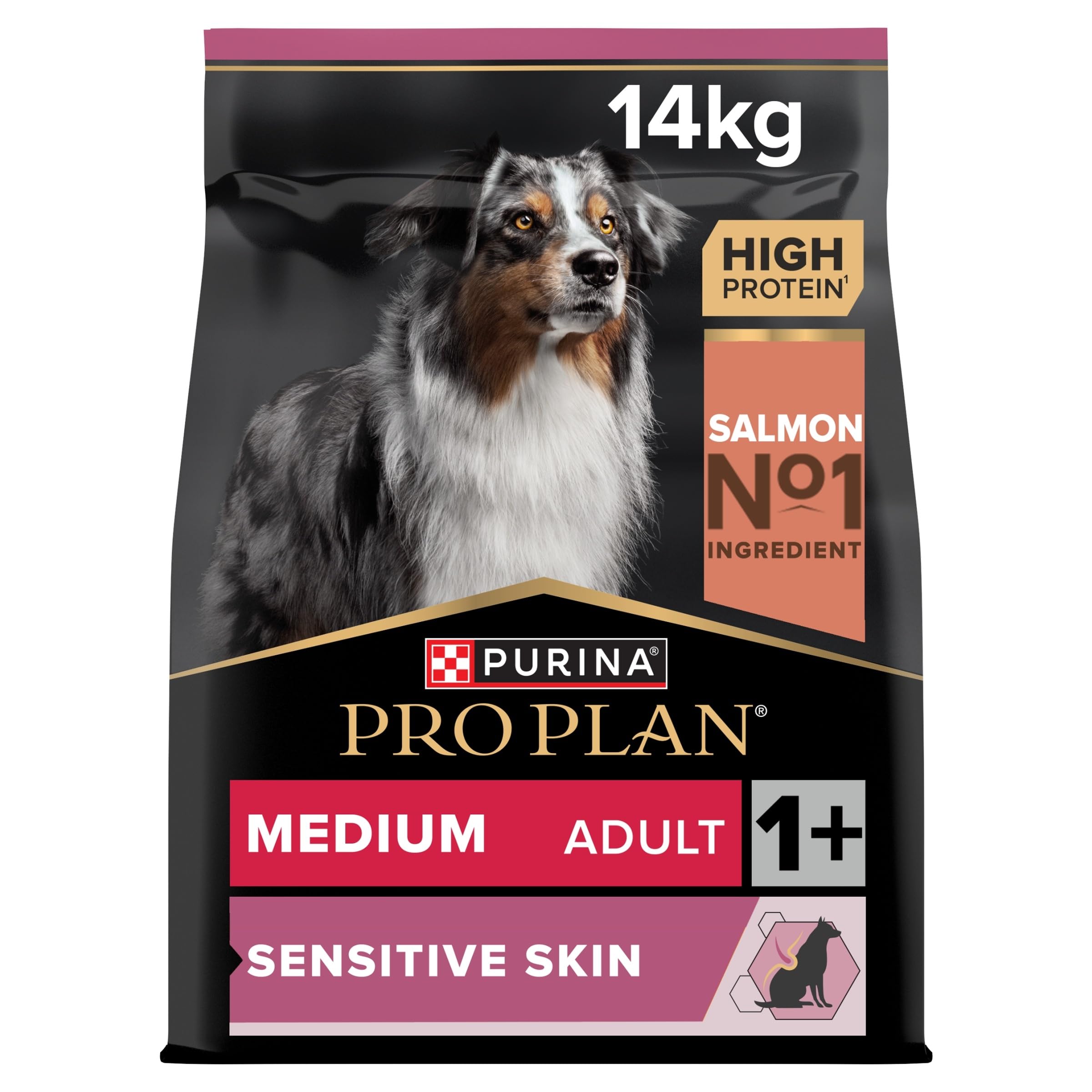 Medium Sensitive Skin Adult 1+ Dry Dog Food Salmon 14kg Pack