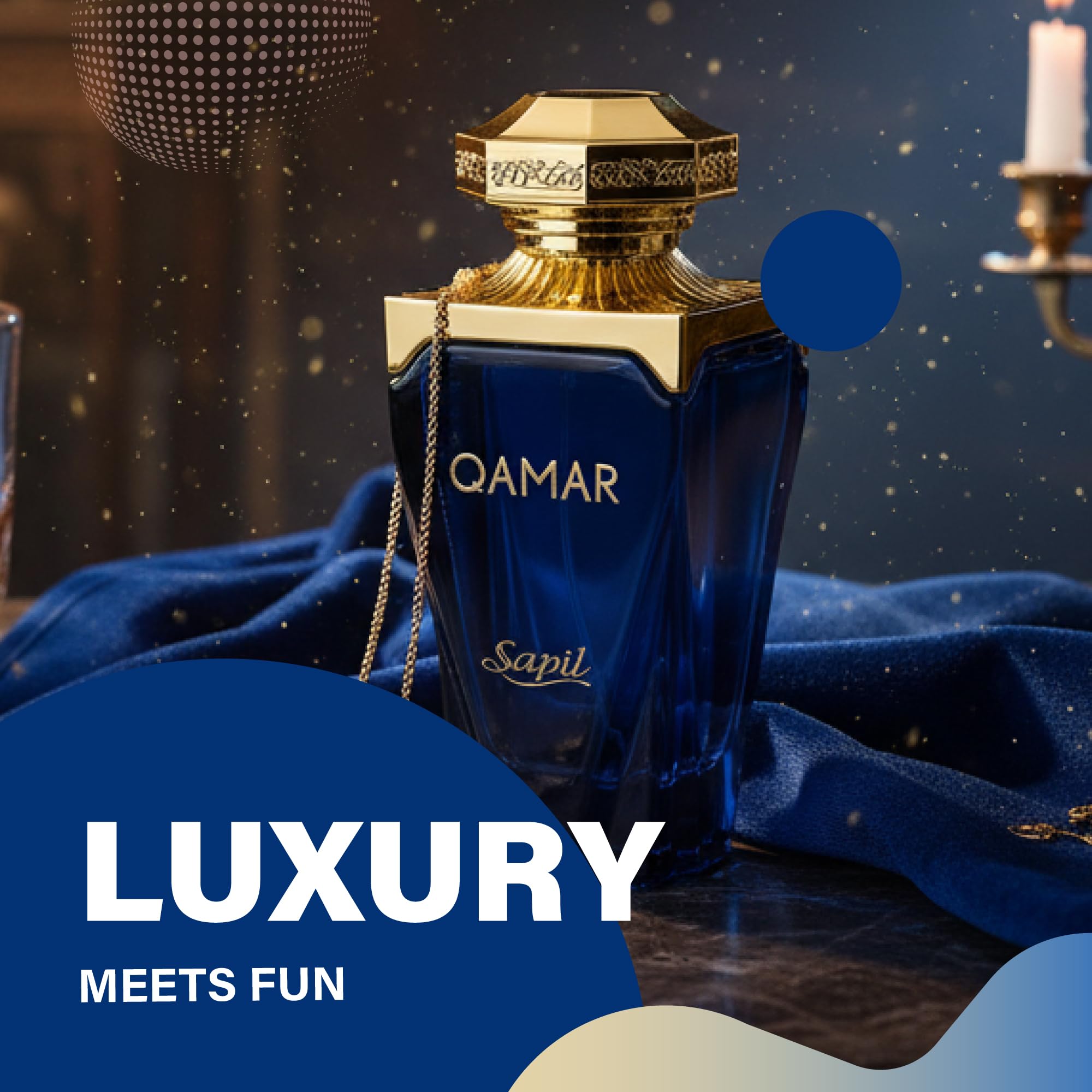 Sapil Qamar Eau De Parfum 100ml, Affordable Luxury Unisex Perfume, Leather Fragrance with Green notes, Apple, Violet Top Notes, Bold Blend Perfumes for Women and Men