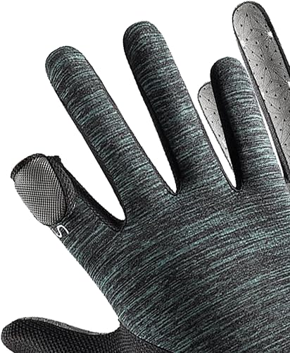 Miniatura 7 de 1 par de guantes de pesca con pantalla solar con apertura de dedos con palma antideslizante, guantes de pesca para hombres de verano, guantes de