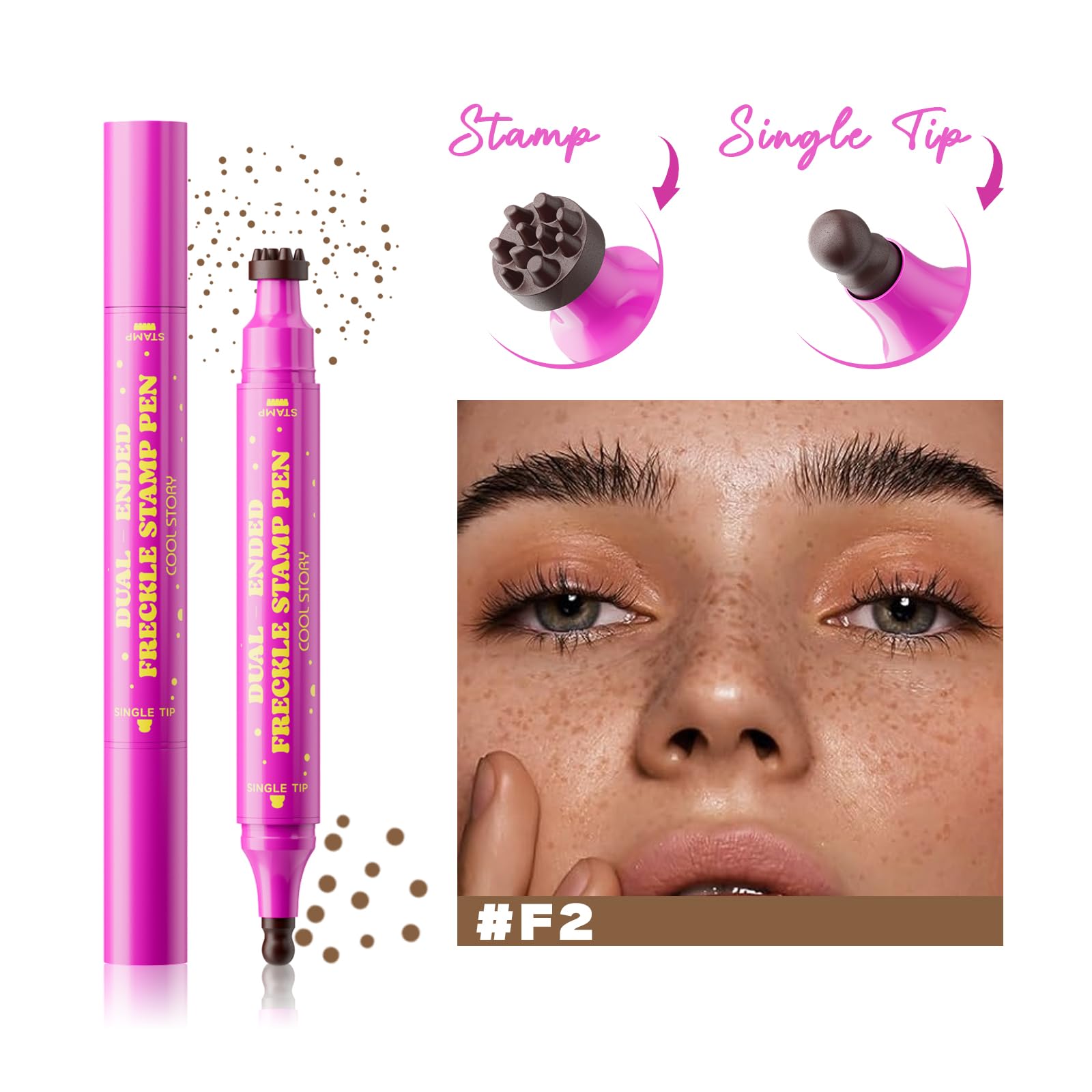 Beauty Glazed Freckle Stamp Pen - Realistic Faux Freckles -2
