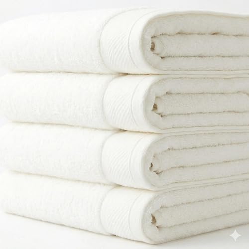 4 Toalhas De Banho Gigante Gramatura 500 G/m² Grossa Felpuda Eleganz (Branco)