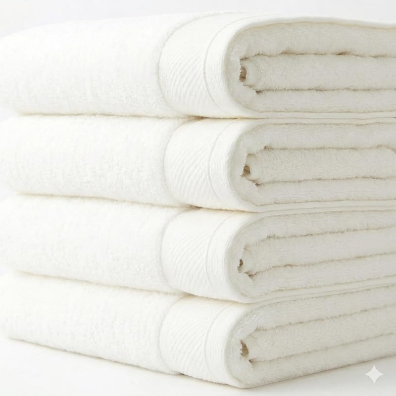 4 Toalhas De Banho Gigante Gramatura 500 G/m² Grossa Felpuda Eleganz (Branco)
