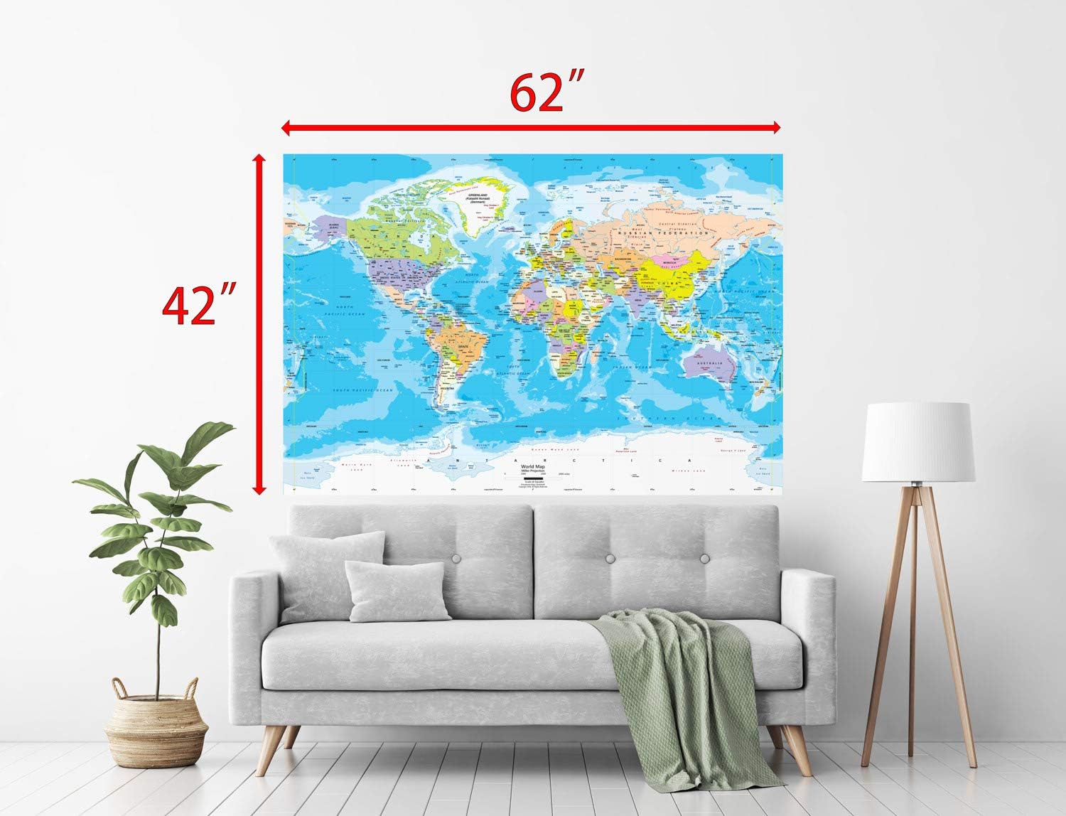 Flash Deals - 50% OFF Academia Maps Large 62 x 42 Blue Ocean World Map Wall Decal | Easy to Hang Wallpaper Stick and Peel | Wall Map of The World. Easy to Apply, Reposition, Remove. Safe for Walls Top Brands Academia Maps Large 62 x 42 Blue Ocean World Map Wall Decal | Easy to Hang Wallpaper Stick and Peel | Wall Map of The World. Easy to Apply, Reposition, Remove. Safe for Walls