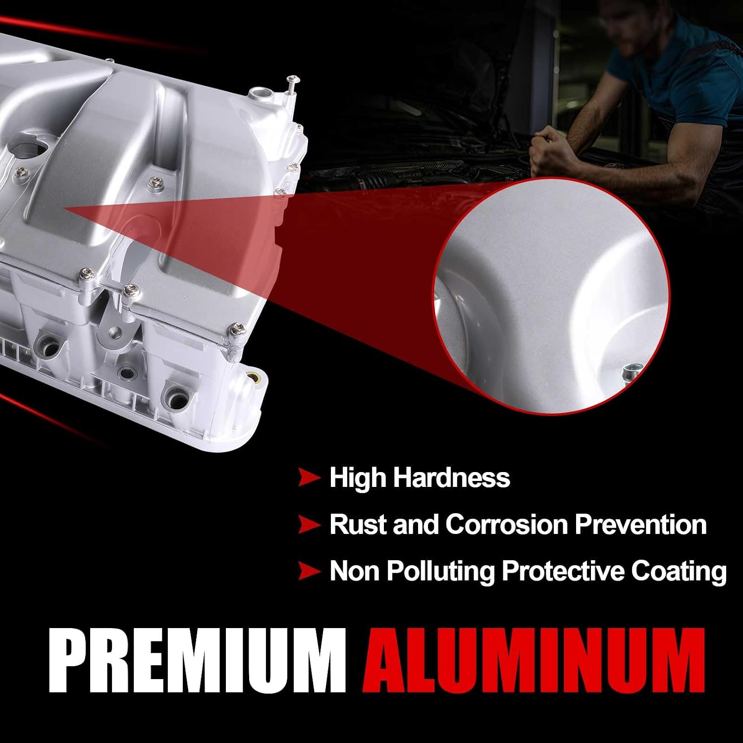 MITZONE Aluminum Intake Manifold w/Runner Control Valve & Air Pressure Sensor Compatible with 2007-2017 Chrysler Sebring Dodge Avenger Sedan Caliber Hatchback Jeep Compass Patriot 2.4L 2.0L 4884495AK