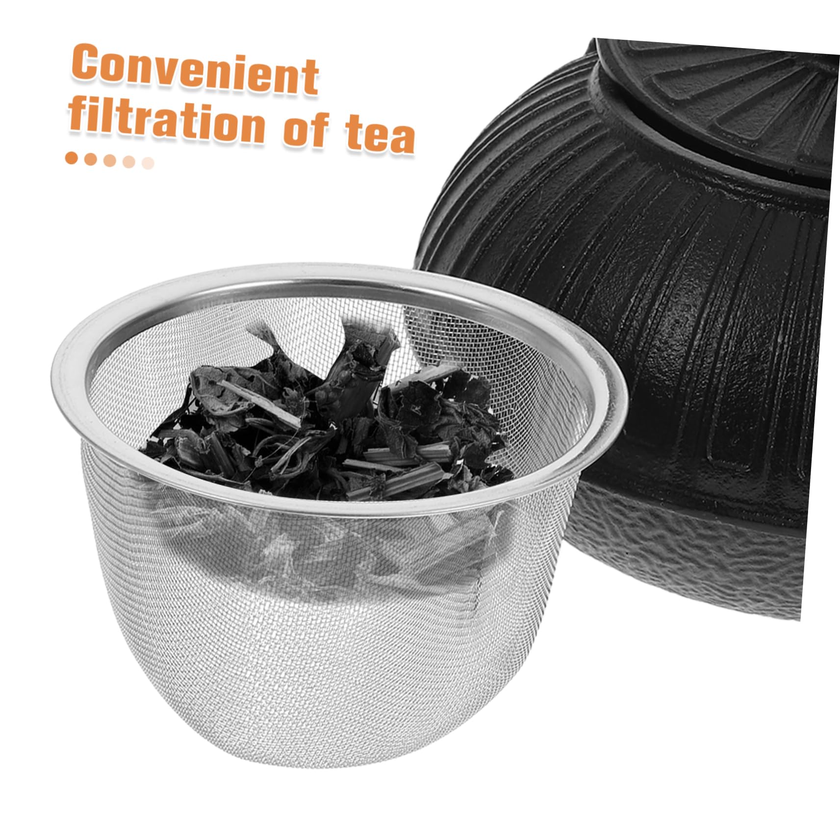 Yardenfun Gusseisen mit Infuser Japanische Robuste Bauweise Elegantes Design für Grünen und Kräutertee Teesieb