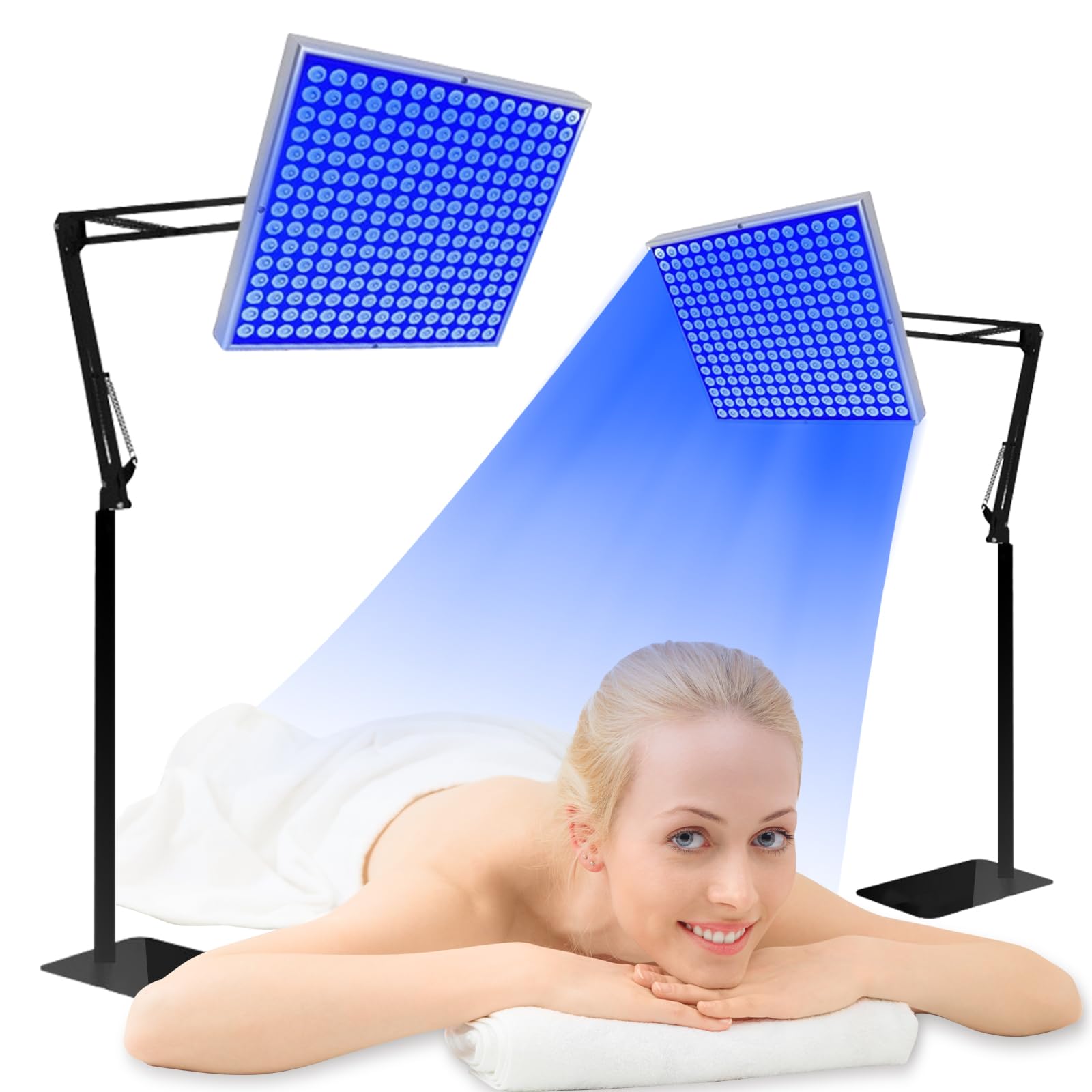 Lampe de bronzage Solarium pour la maison, visage et corps, 2 modes constants + pulsation, 5 niveaux de luminosité
