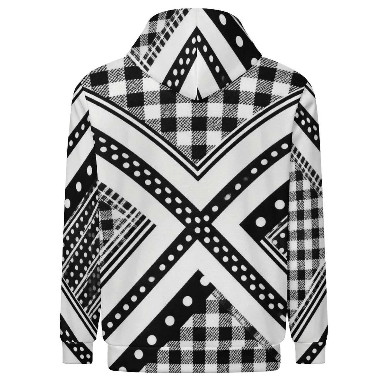 Geometría Clásica En Blanco Y Negroflag Pullover Hoodie Sudadera con Capucha Hoodies For Men Y Mujer Hoodie Sweatshirts Men's Hoodie