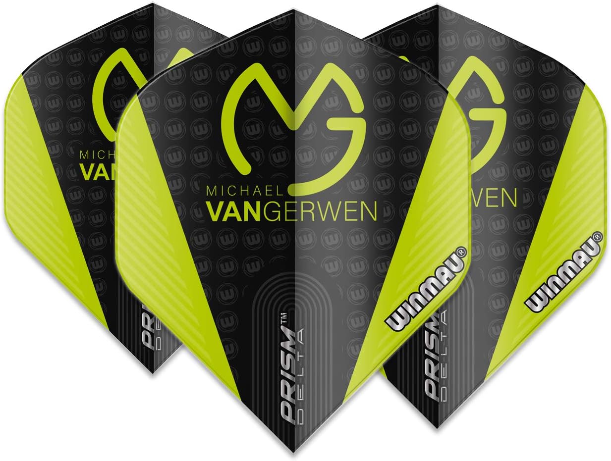 WINMAU MvG Michael Van Gerwen Prism Extra Thick Dart Flights - 1 set per pack (3 flights in total)