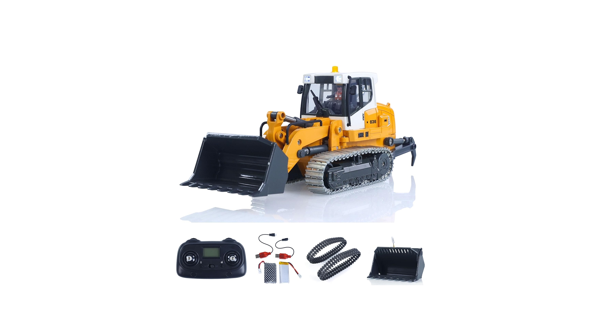 1/50 LR636 RC ローダー Amazon.com: wheelfun 1:50 RC Electric Lifting Tracked Loader