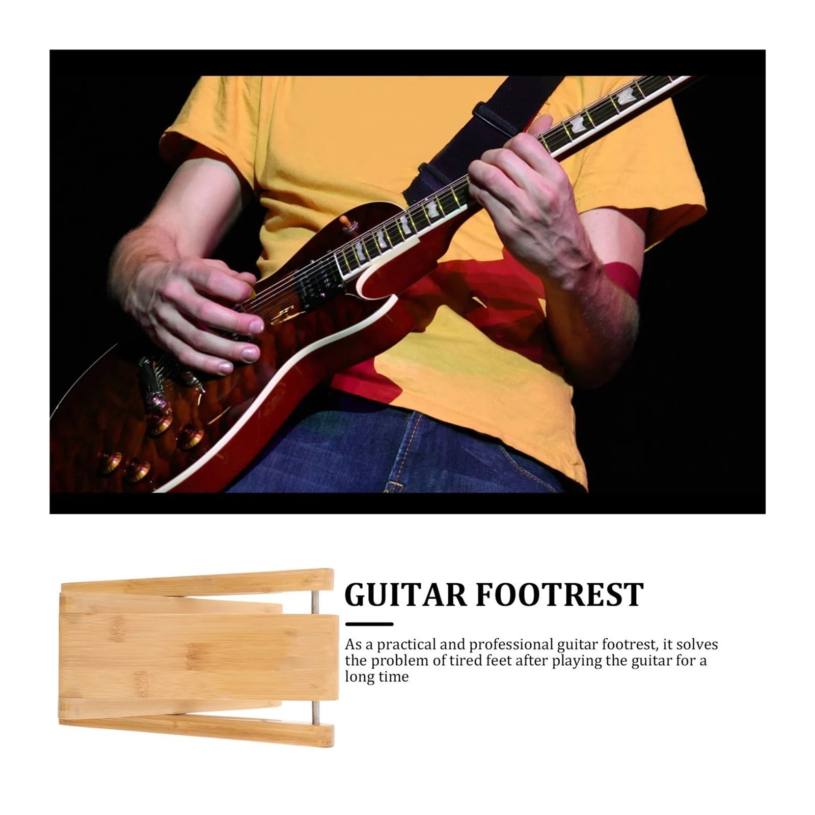 Verstellbare Fußstütze For Gitarre Aus Holz | Verstellbare Fußstütze aus Holz for klassische und akustische Gitarrenbenutzer