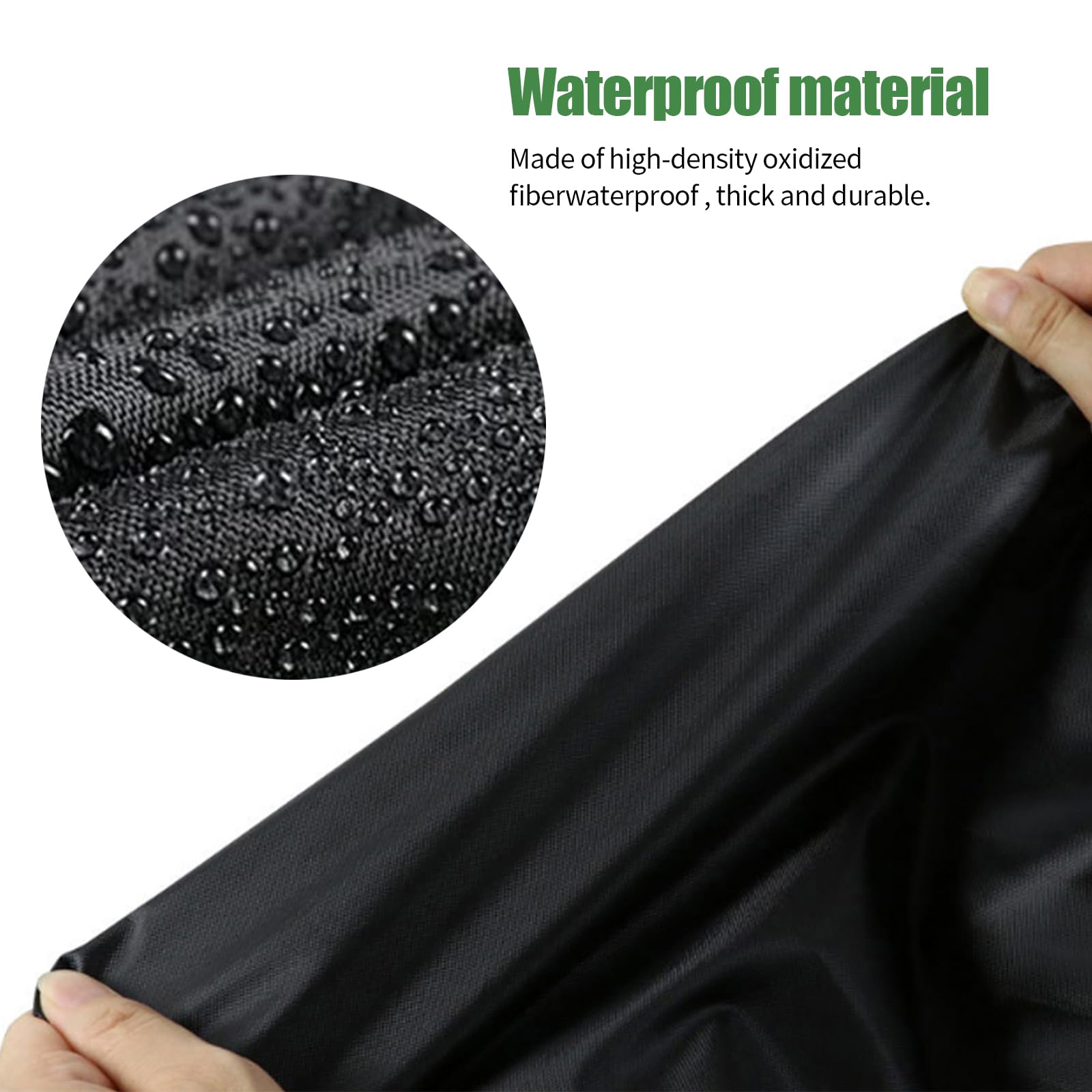 Cubierta de piscina redonda 300/360/450 cm, resistente al agua y al polvo, protección UV, con cordón y clavos para el suelo, para piscinas sobre el suelo, bañeras (negro, 450 cm)
