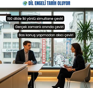 Sesli ve Görüntülü AI Çevirmen Cihazı, 150+ Dil Desteği, MagSafe Uyumlu, 6 Çeviri Modu, Taşınabilir