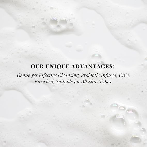 Bandi Revitalizing Face Washing Foam-Gentle Probiotic and Cica Infused Cleanser Hydrating Makeup Remover for All Skin Types Natural Ingredients Softens and Refreshes Skin