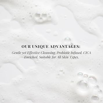 Bandi Revitalizing Face Washing Foam-Gentle Probiotic and Cica Infused Cleanser Hydrating Makeup Remover for All Skin Types Natural Ingredients Softens and Refreshes Skin