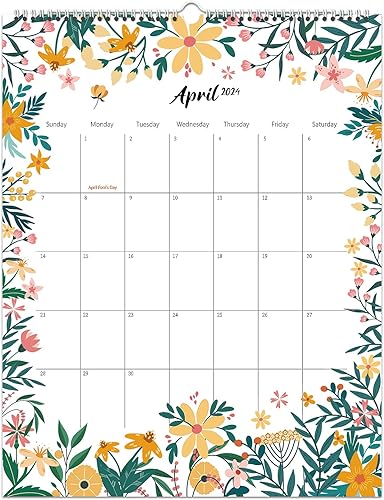 GuassLee Calendario de pared 2024-2025 Calendario mensual de 18 meses de enero de 2024 a junio de 2025, calendario de pared 2024 de 11 x 14