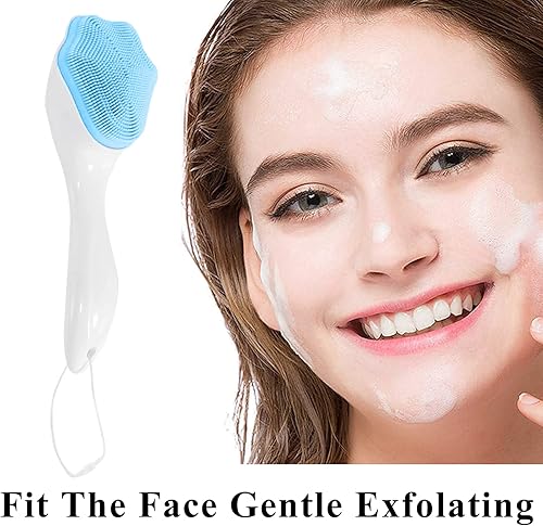 Miniatura 6 de Piyl - Cepillo exfoliante facial de silicona, cepillo de limpieza facial, paquete de 2 cepillos exfoliantes faciales, cepillo exfoliante facial