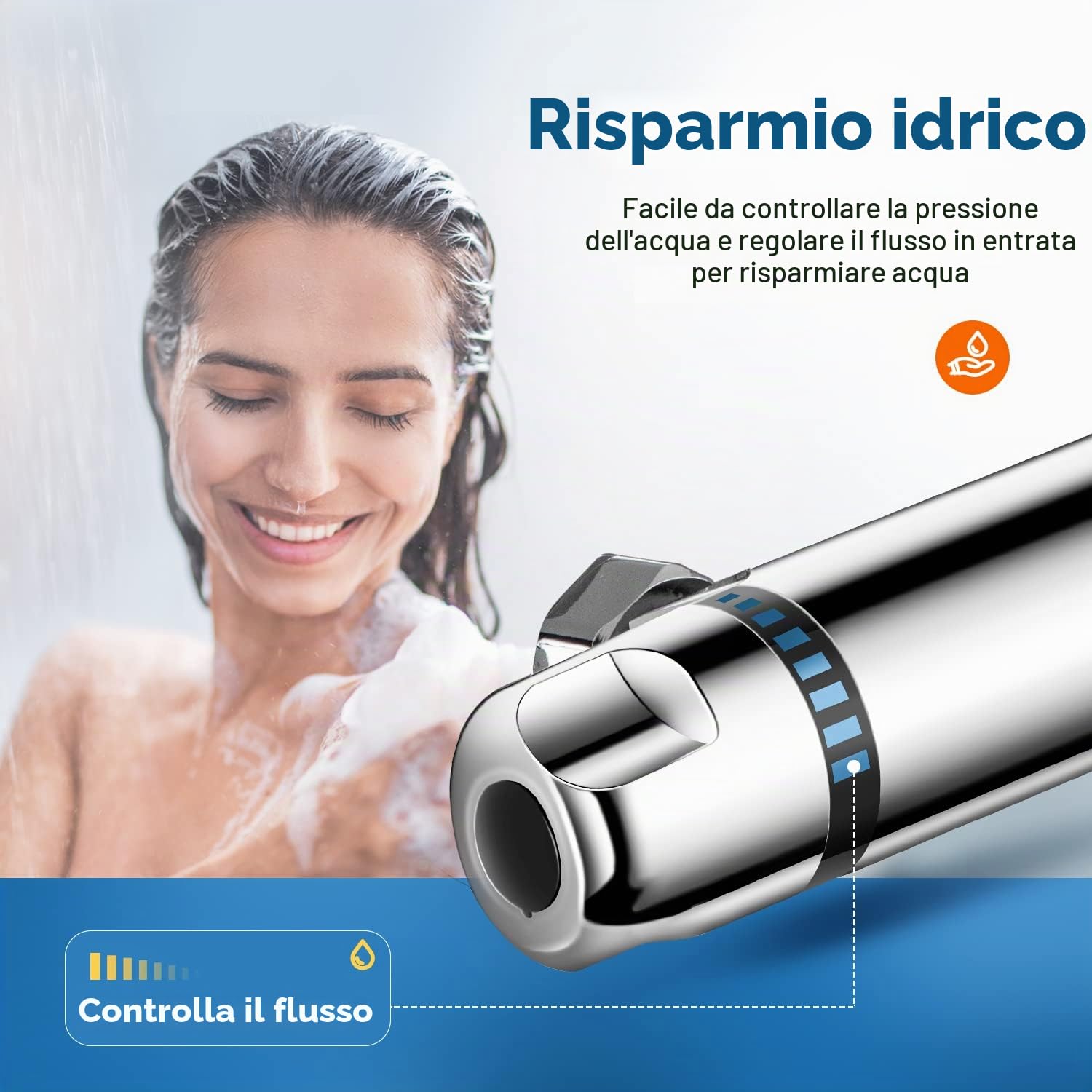 Miscelatore Termostatico per Doccia, Rubinetto Doccia Termostatico | Miscelatore Doccia Termostatico di Pulsante di Sicurezza, Valvola Doccia Termostatica Moderna Cromata