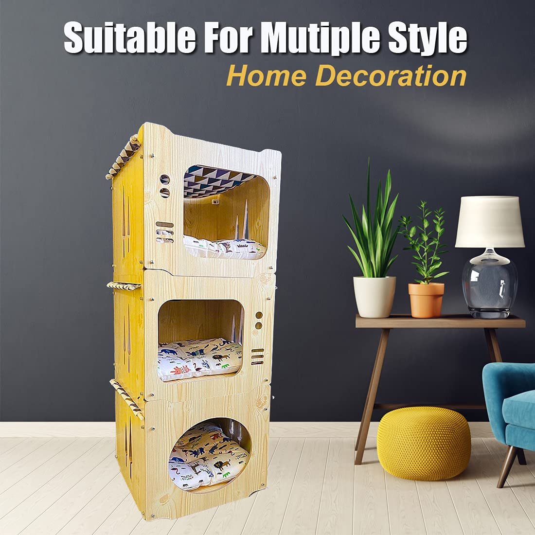 Belvery Cat Tree House Cat Condos For Indoor Cats Large Cage Cat Tree