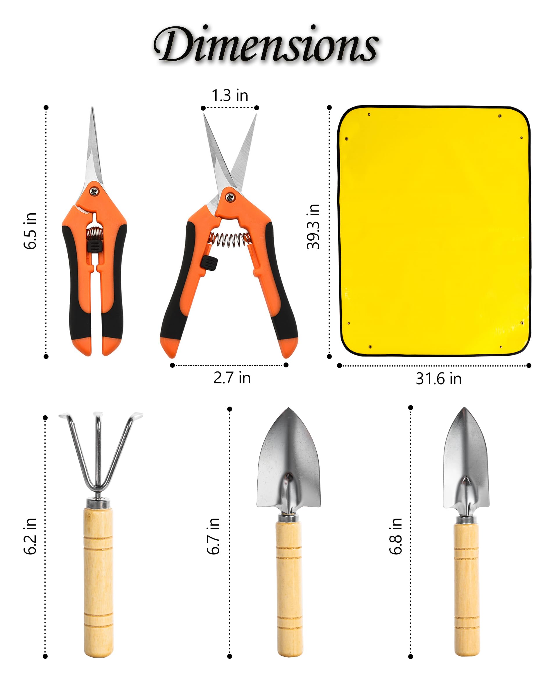Josteve Pflanzen-Umbaumatte, 5 Stück, Sukkulenten-Gartengeräte, kleine Indoor-Gartengeräte, Gartenschere, Hand-Set für Bonsai, Kaktus, Fee