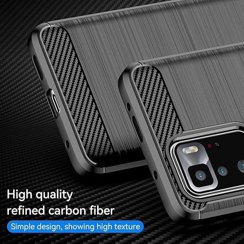 Miniatura 2 de Funda de teléfono para Poco X3 GT Redmi Note 10 Pro 5G 21061110AG, funda de fibra de carbono a prueba de golpes, resistente a los arañazos, TPU