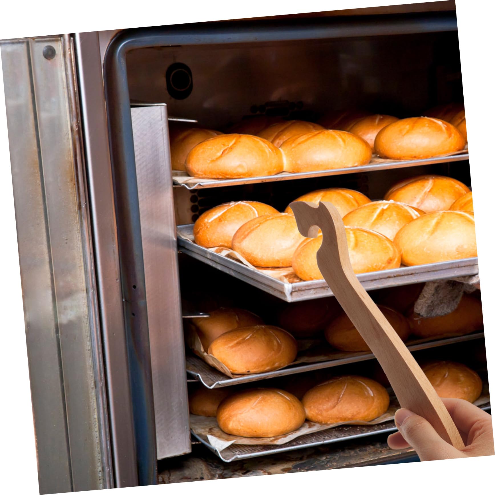 Levemolo Extractor de Rejilla Diseño Ahorrador de Espacio para Horno de Madera Herramienta Práctica para Sacar Bandejas y Parrillas para Cocina