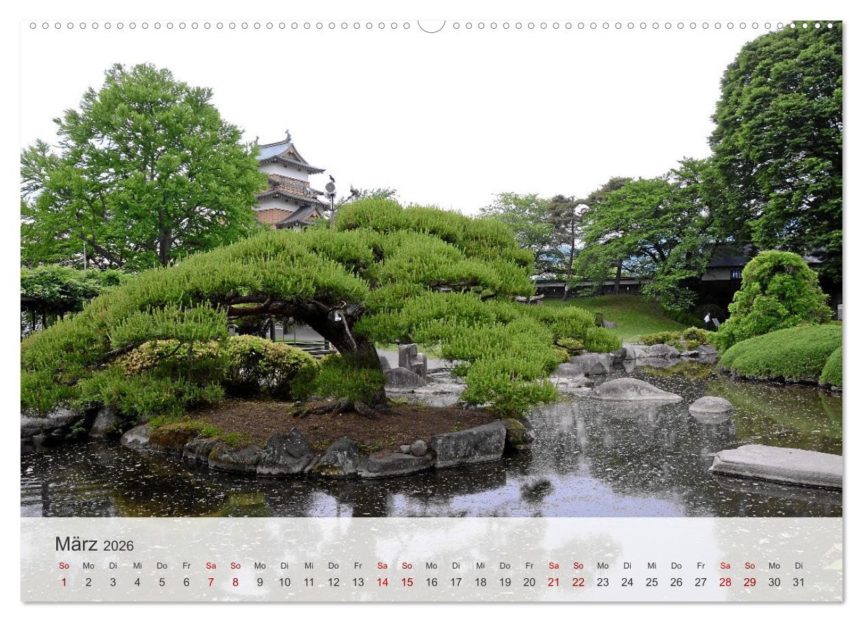Blick auf ein faszinierendes Land - Japan 2026 (Wandkalender 2026 DIN A2 quer), CALVENDO Monatskalender: Fotos von Tempeln und Gärten aus Japan (CALVENDO Orte)